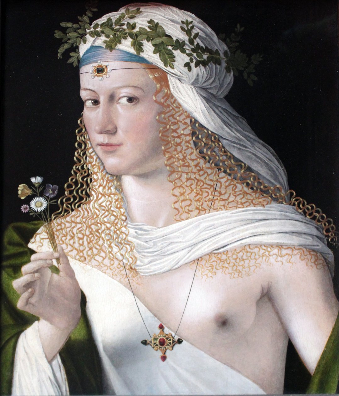 Egy kurtizán idealizált portréja, mint Flora alkotó: Bartolomeo Veneto