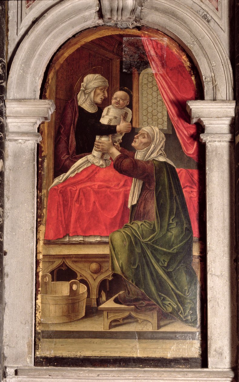 A Misericordia Madonnájának triptichonja, 1473 alkotó: Bartolomeo Vivarini