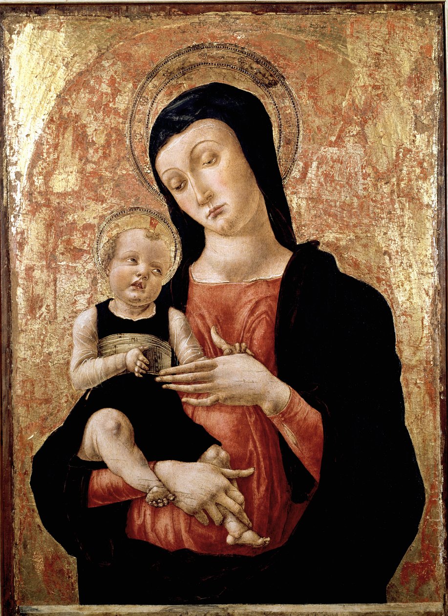 Szűz gyermekkel Bartolomeo Vivarini festménye (kb. 1432-1491 után) XV. századi velencei múzeum Correr alkotó: Bartolomeo Vivarini