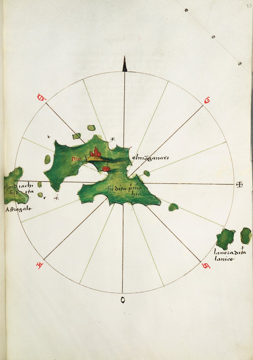 a térképek, 1480 körül (pergamen) alkotó: Bartolomeo da li Sonetti