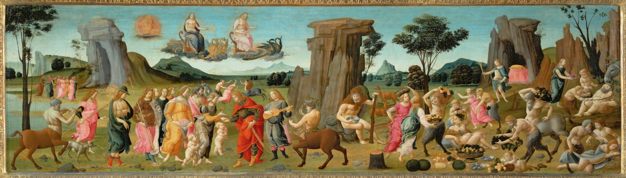 Thetis és Peleus, Akhilleusz szüleinek esküvője ... alkotó: Bartolomeo di Giovanni