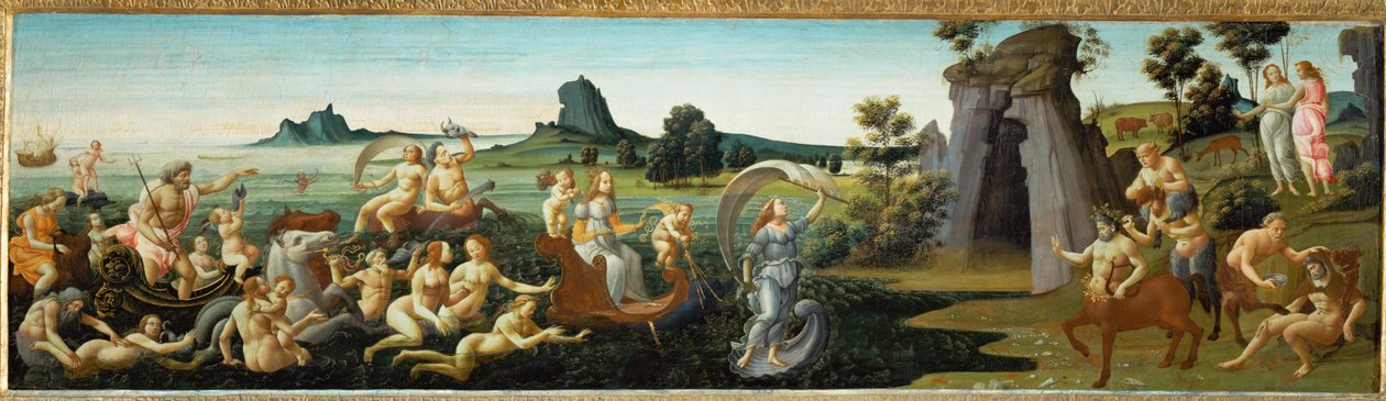Thetis követői az esküvői menet során ... alkotó: Bartolomeo di Giovanni
