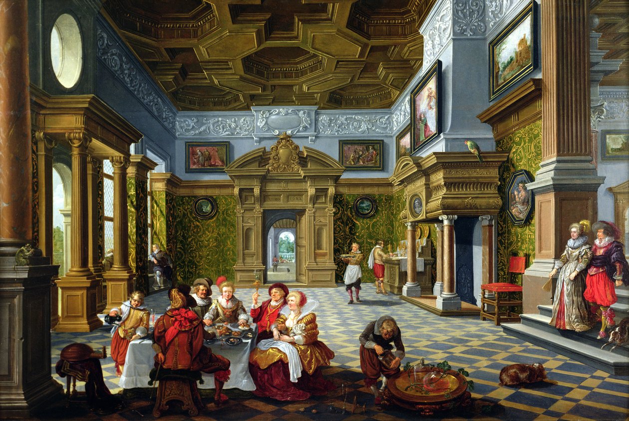 Palotai szoba belseje, 1622 alkotó: Bartolomeus van Bassen