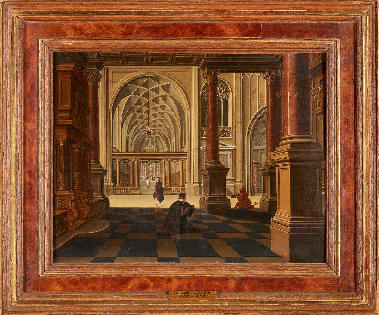Figurák egy templombelsőben (olaj a táblán) alkotó: Bartolomeus van Bassen