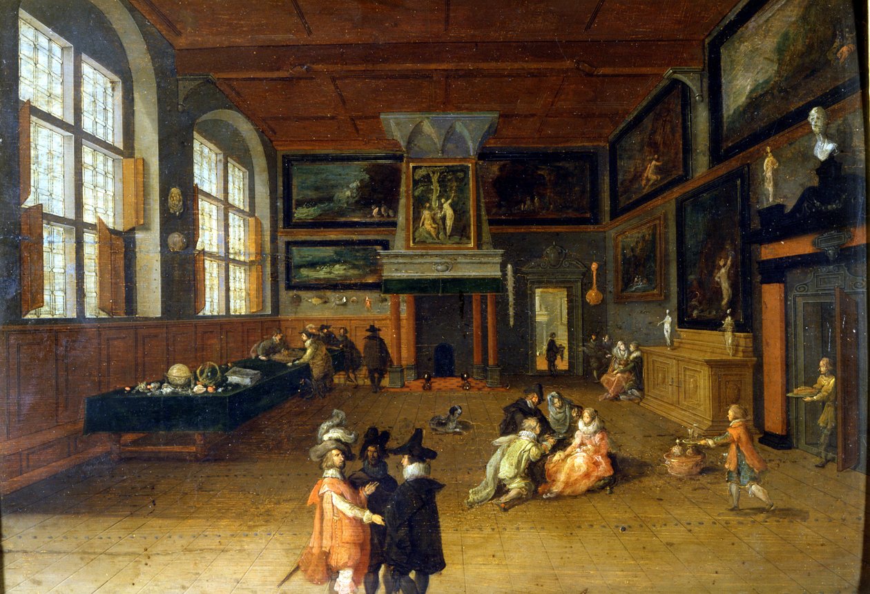 Egy 17. századi holland főúri ház belseje. Bartholomeus van Bassen (1590 - 1652), Museo del Castello milánói festménye. alkotó: Bartolomeus van Bassen