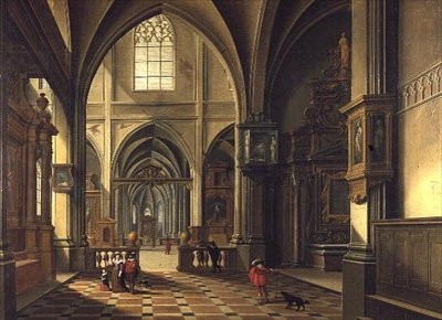 Egy katedrális belseje alkotó: Bartolomeus van Bassen