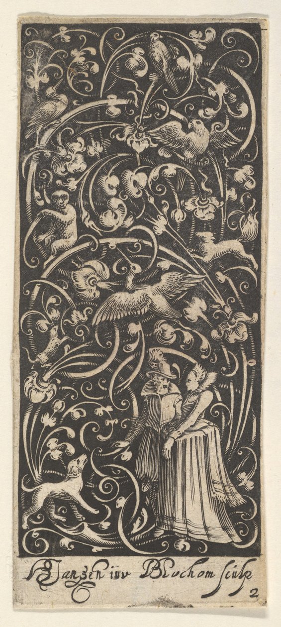 Függőleges panel egy férfival és nővel, kb. 1631. alkotó: Bartolomeus van Lochom