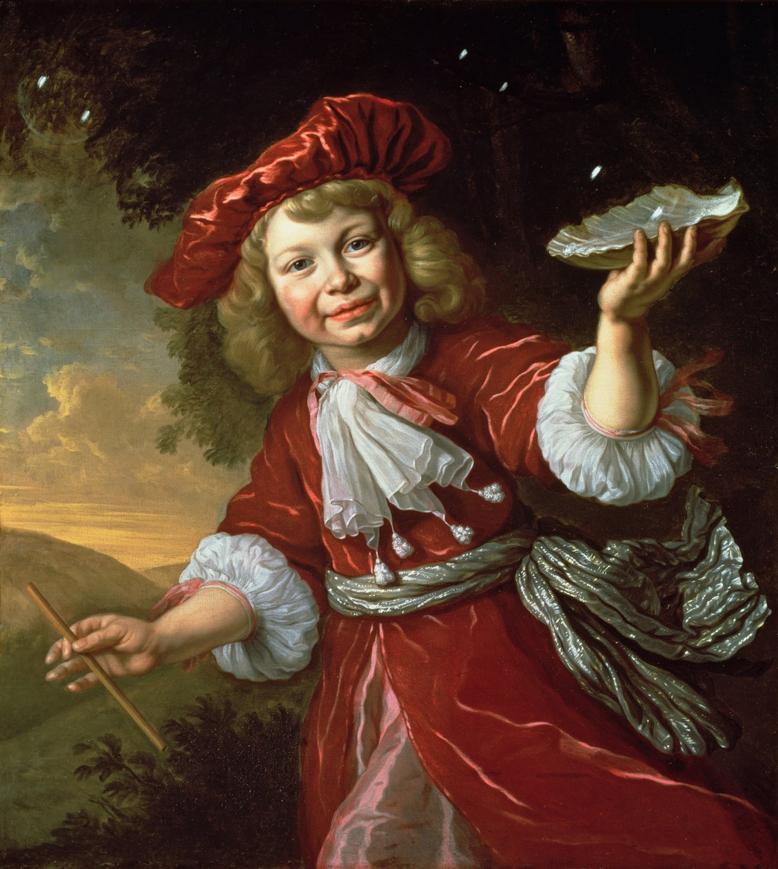 Homo Bulla: A Boy Blowing Bubbles, 1665 körül alkotó: Bartolomeus van der Helst