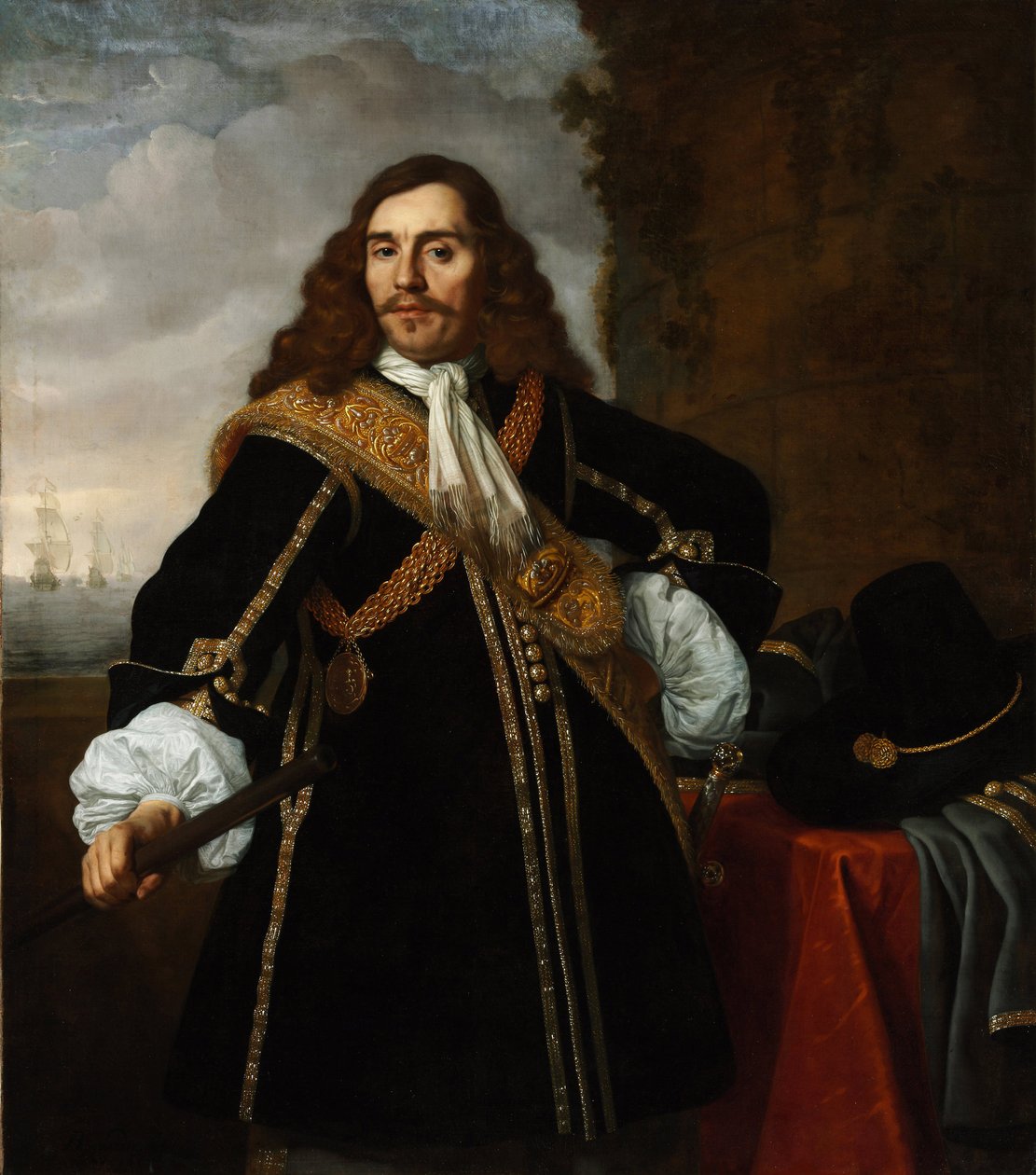 Gideon de Wildt kapitány (1624-1665) portréja - Bartholomeus van der Helst (1613-1670) festménye, olaj, vászon (135,8x119 cm) alkotó: Bartolomeus van der Helst