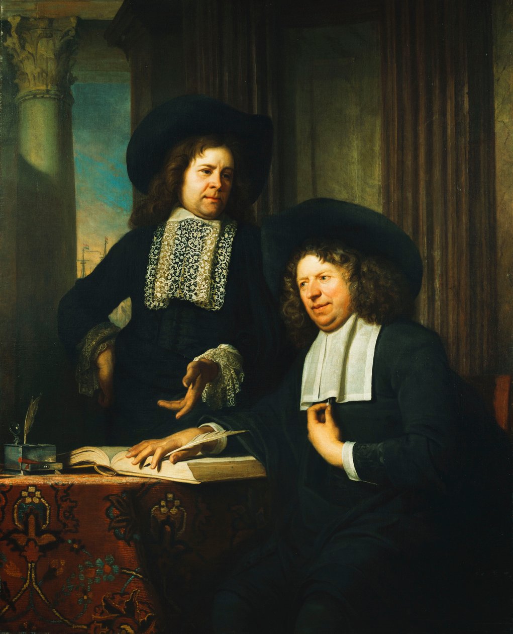 Két úr, egy asztalnál ülve, alkotó: Bartolomeus van der Helst