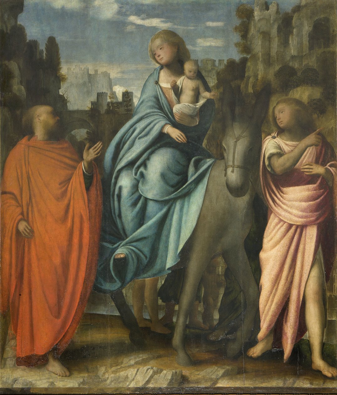 Repülés Egyiptomba, 1520-22 körül alkotó: Bartolommeo Suardi Bramantino