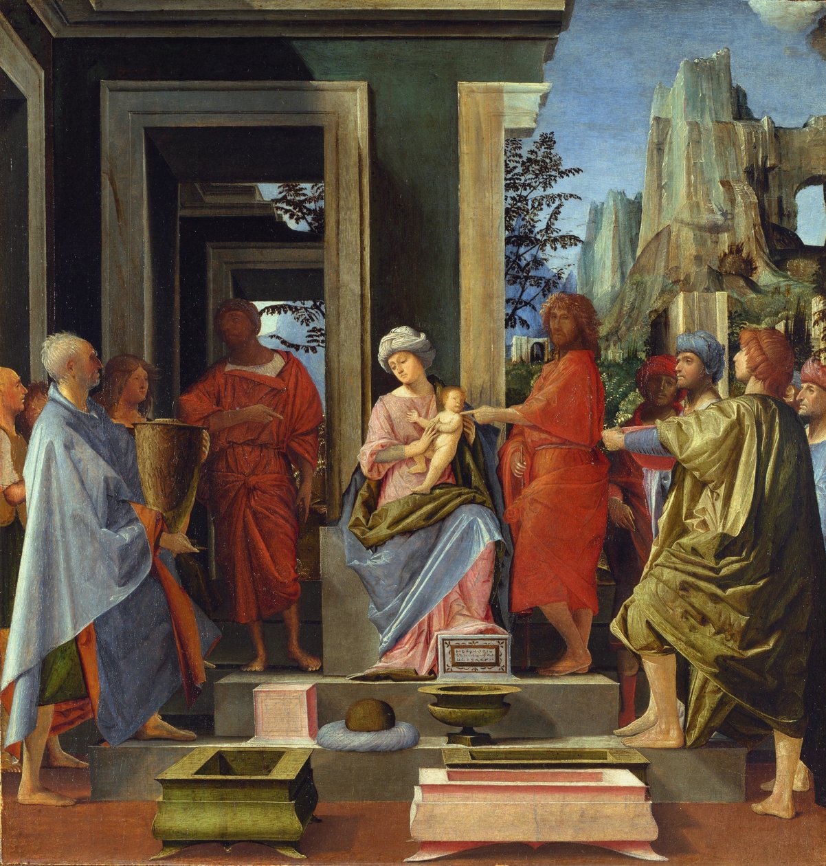 A királyok imádása, 1500 körül alkotó: Bartolommeo Suardi Bramantino