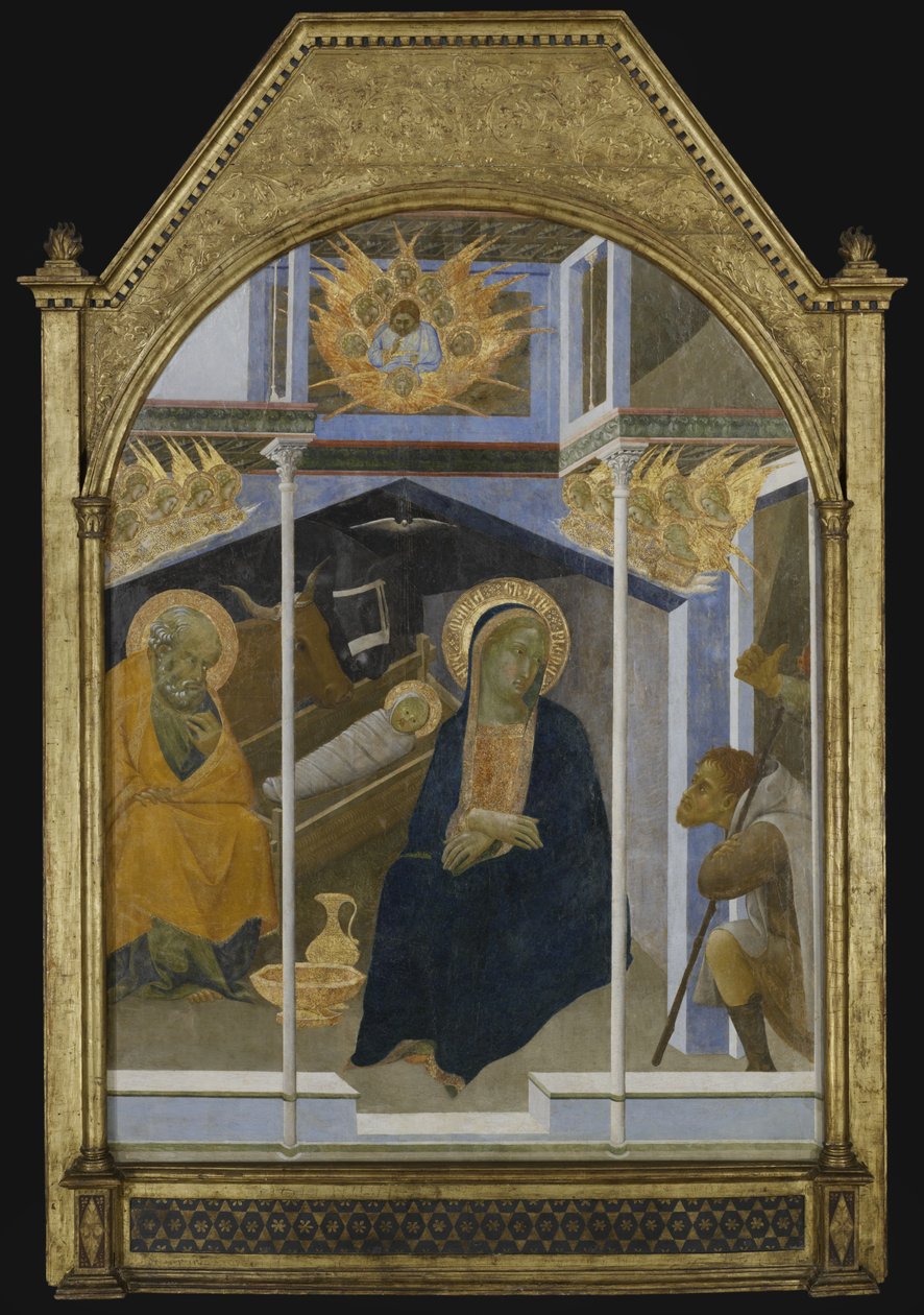 A Pásztorok imádása, 1350 körül (tempera a panelen) alkotó: Bartolommeo Bulgarini