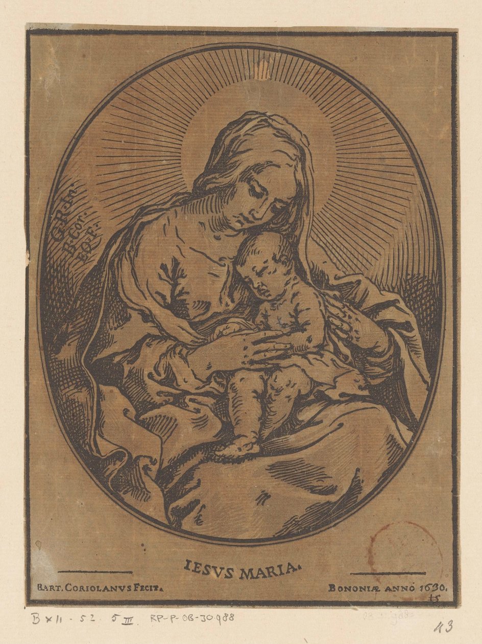 Mária Krisztus gyermekével alkotó: Bartolommeo Coriolano