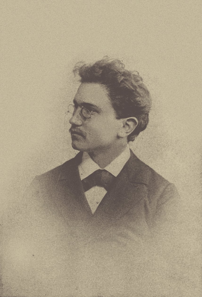 Hans Huber zeneszerző portréja 1852-1921, 1898. alkotó: Basel . Photo studio Taescher and