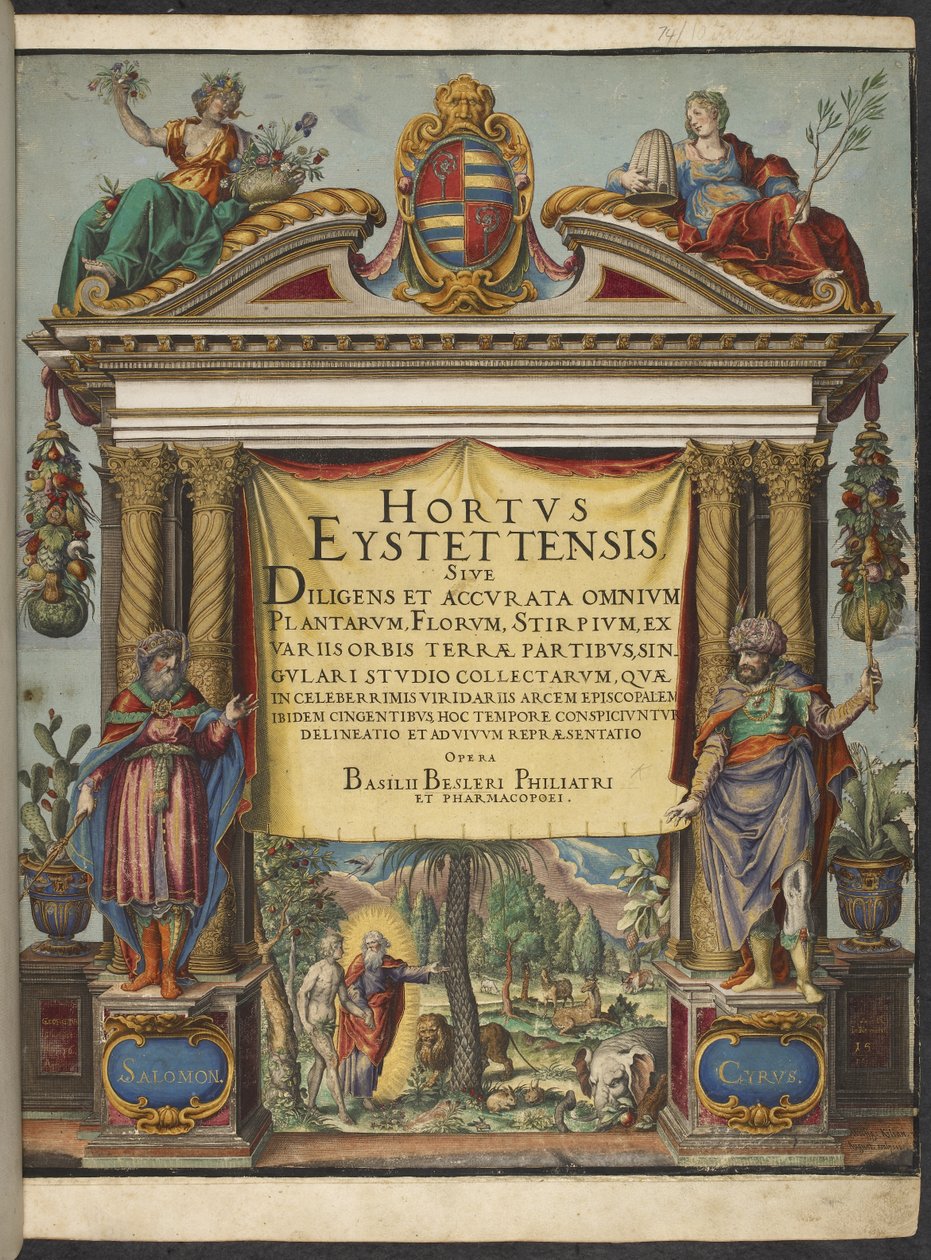 Címlap, a "Hortus Eystettensis"-ből alkotó: Basilius Besler