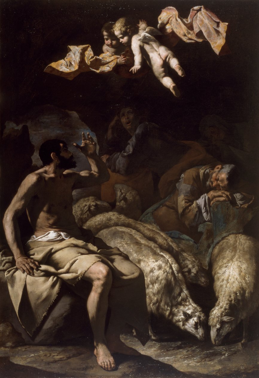 A pásztoroknak megjelenő angyal, 1600-50 alkotó: Bassante