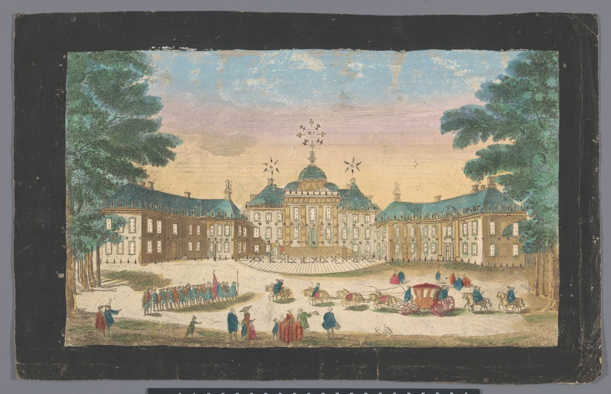 Kilátás a hágai Huis ten Bosch palota elejére Vue du front de la maison dans le bois de son altesse tercnissime le Prince d