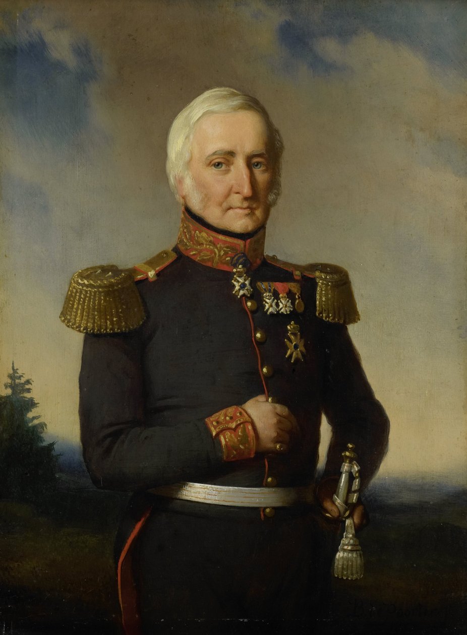 Huibert Gerard Baron Nahuys van Burgst (1782-1858). A Holland Kelet-Indiák Tanácsának tagja, vezérőrnagyi egyenruhában alkotó: Bastiaan de Poorter