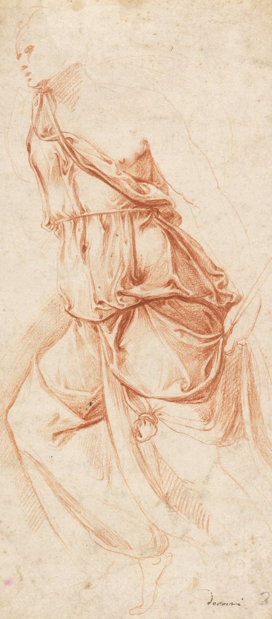 Drapery Study for the Angyal alkotó: Battista Franco