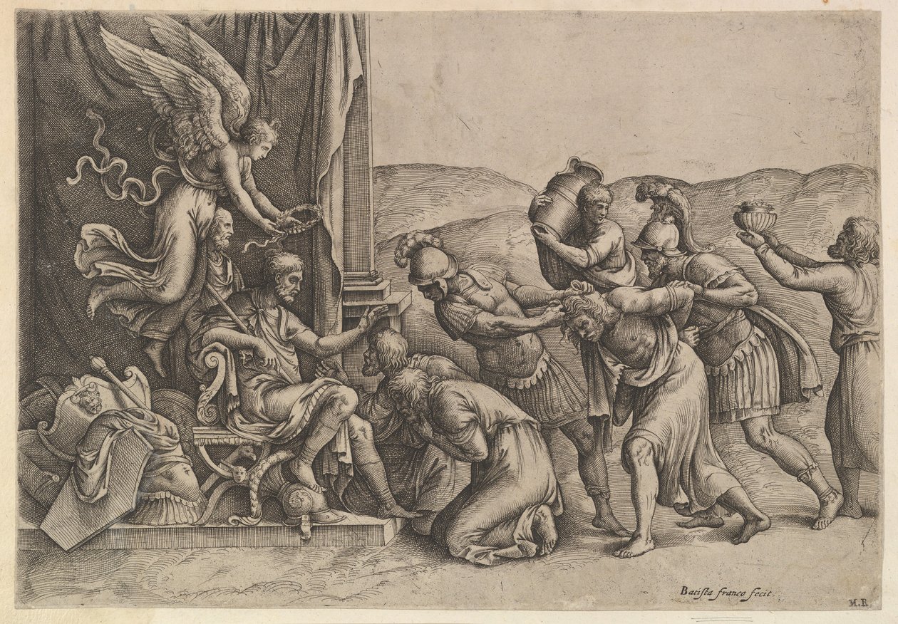Scipio kegyelmet adományozott a raboknak, 1530-61. alkotó: Battista Franco Veneziano