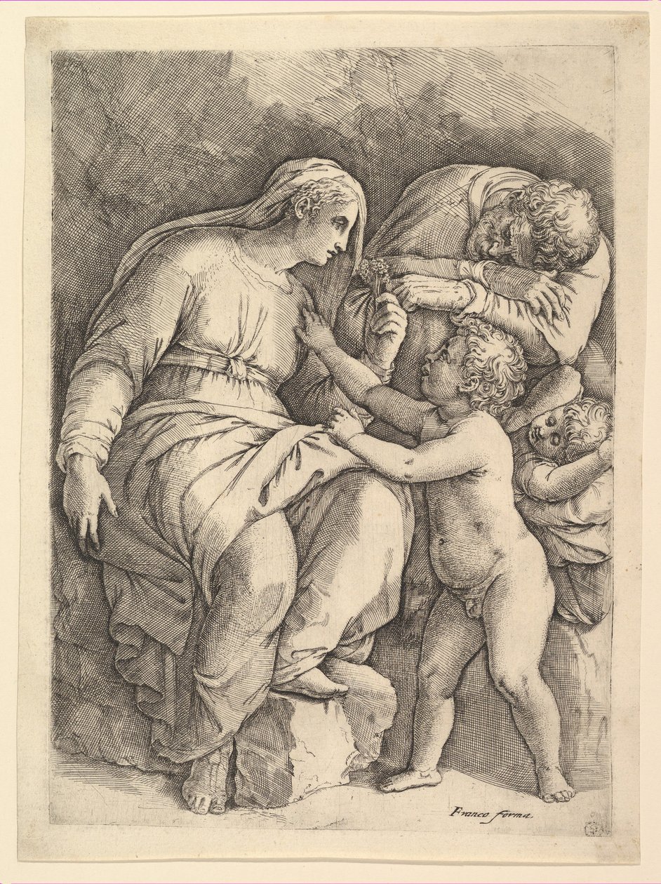 A Szent Család. alkotó: Battista Franco Veneziano