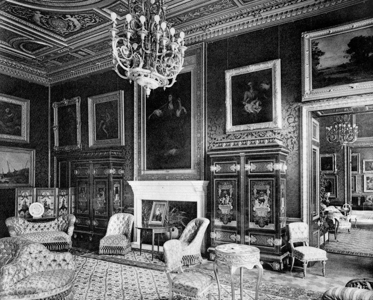 A szalon, Grosvenor ház, 1908. alkotó: Bedford Lemere and Company