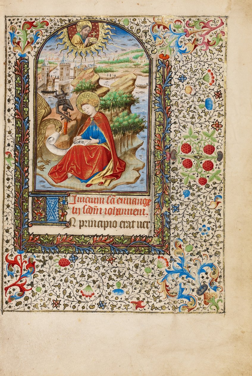 Szent János Patmosz szigetén alkotó: Bedford Master