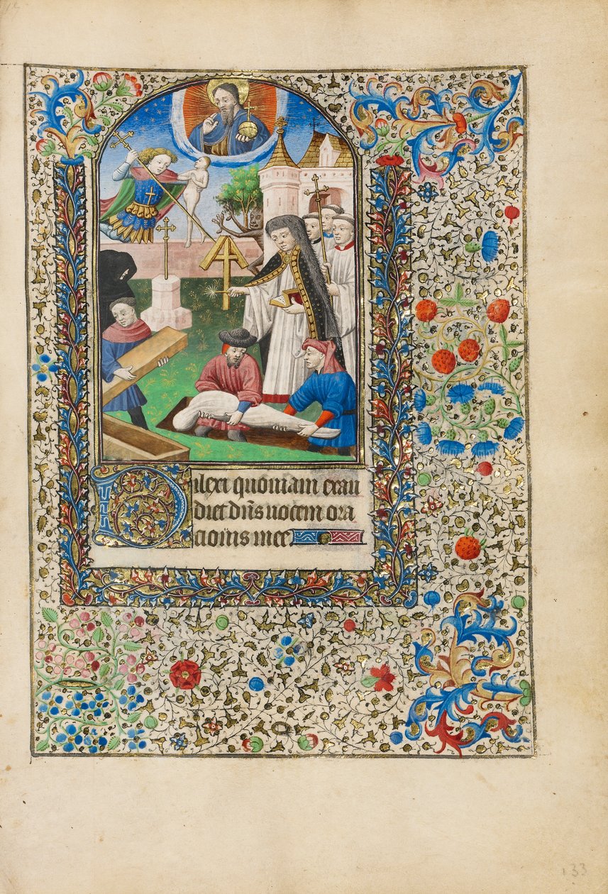 Egy temetés, 1440-50 körül alkotó: Bedford Master Workshop