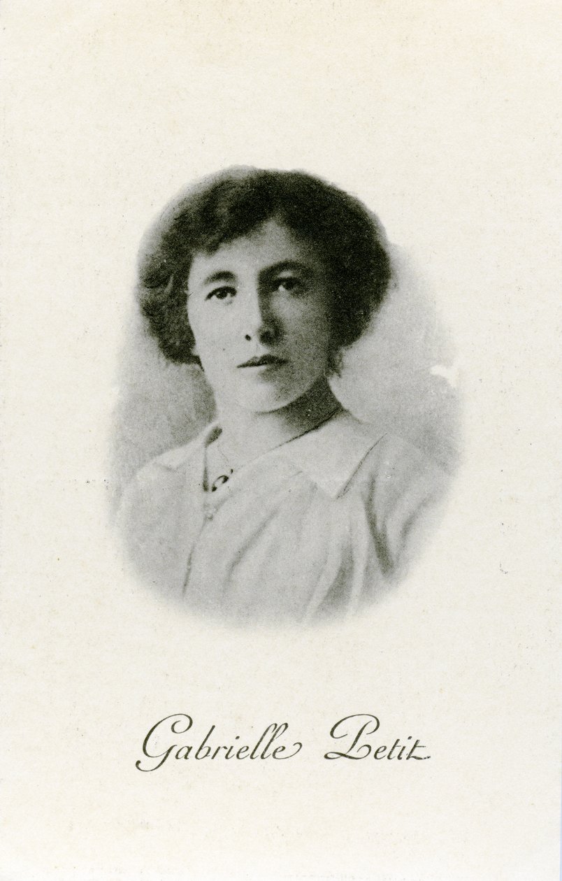 Gabrielle Petit, emlékképeslap, 1920 körül alkotó: Belgian Photographer