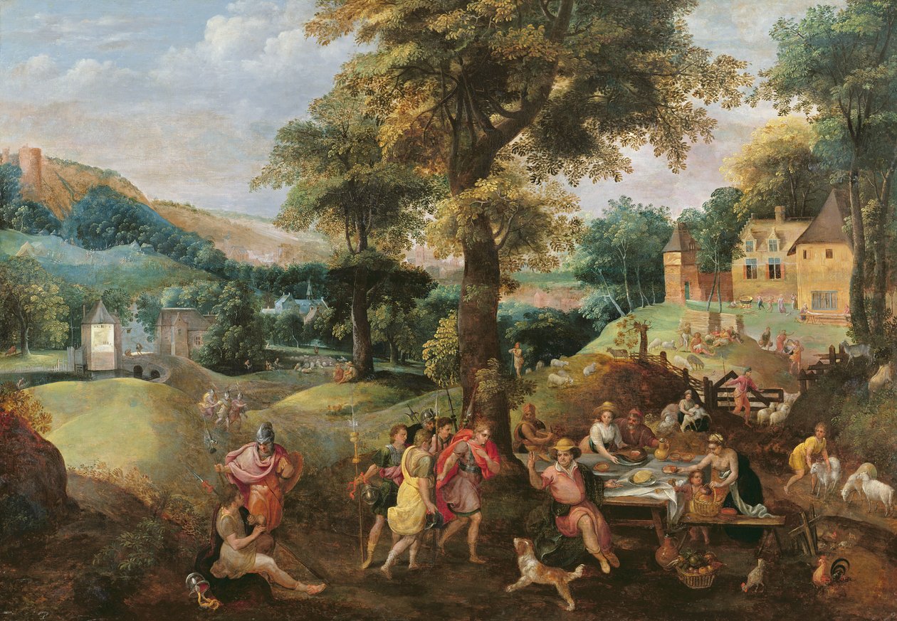 Cincinnatus fogadja Róma képviselőit alkotó: Belgian School