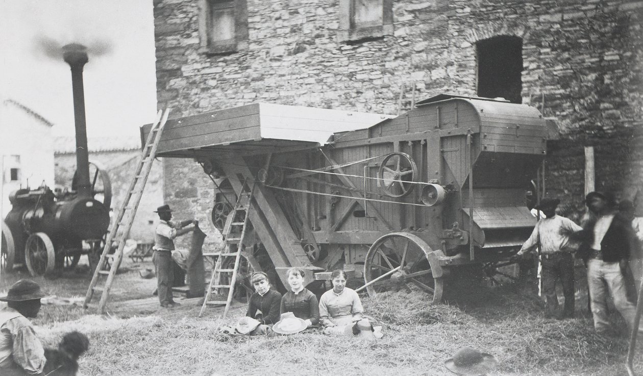 Gőzcséplőgép, Mons, 1883 alkotó: Belgian Photographer