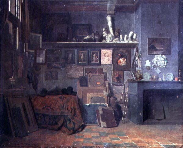Egy művész stúdió belső tere, 1870 körül (olaj, vászon) alkotó: Belgian School