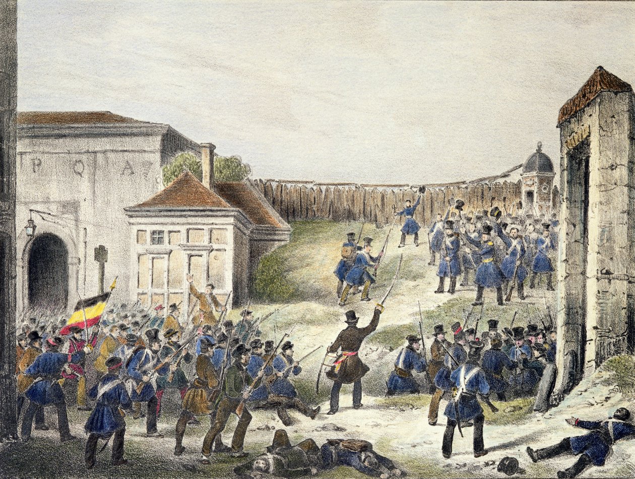 Antwerpen: A holland csapatok utolsó támadása, 1830. október 27 alkotó: Belgian School