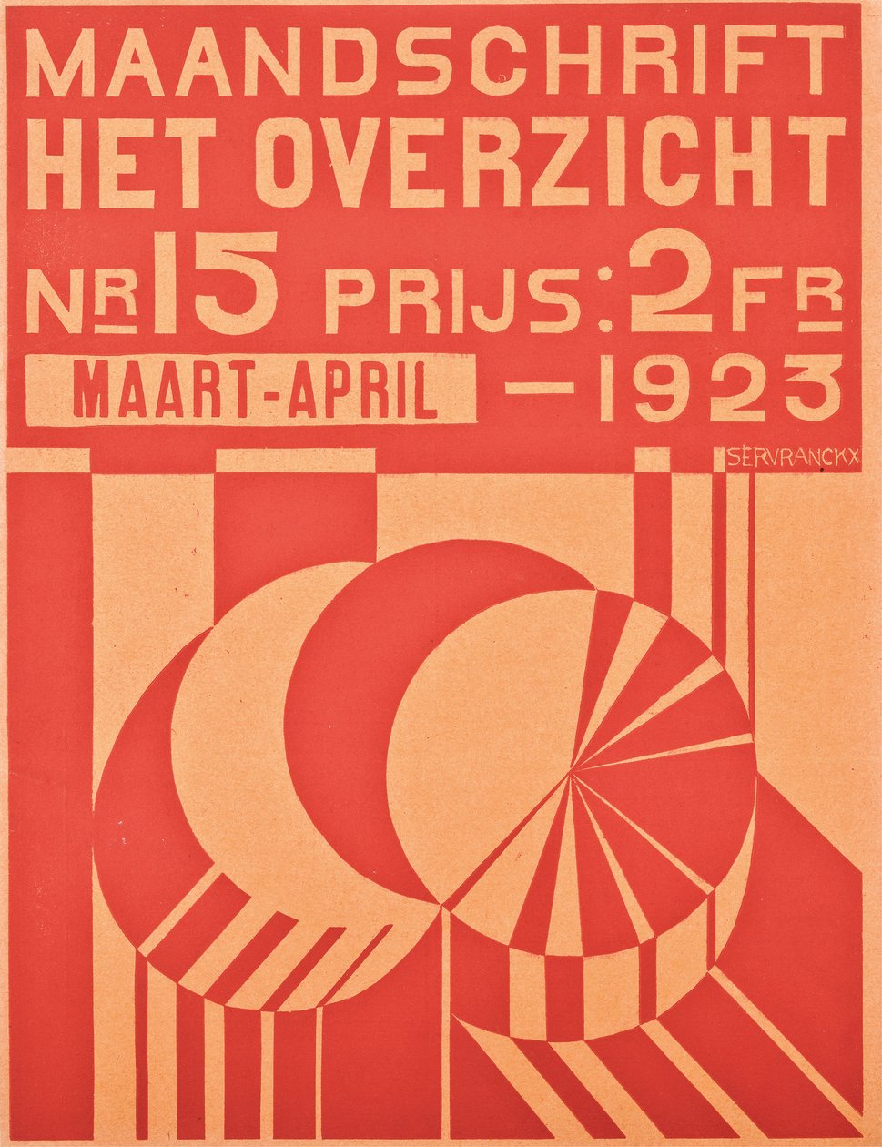 A "Het Overzicht" folyóirat 1923. március-április számának borítója, 1923 alkotó: Belgian School