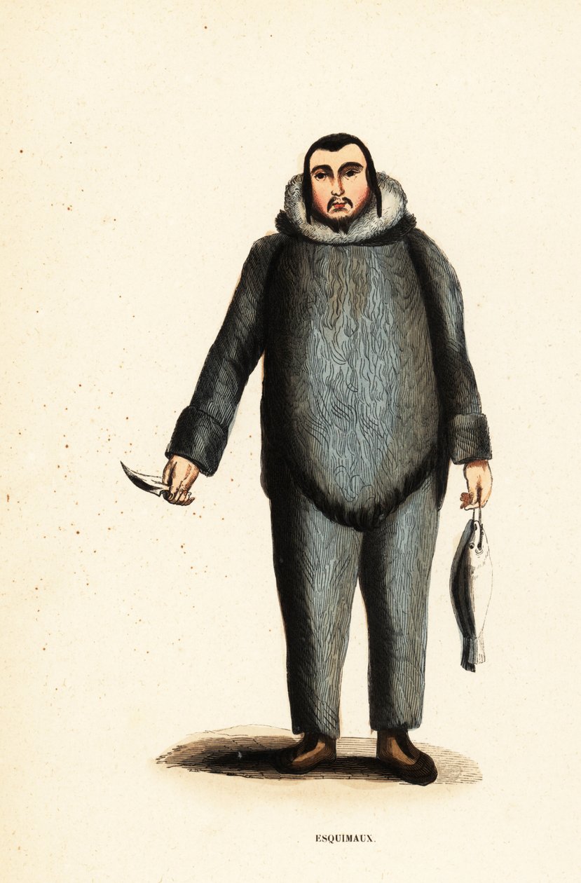 A Mackenzie folyó inuit embere, Yukon, Kanada alkotó: Belgian School