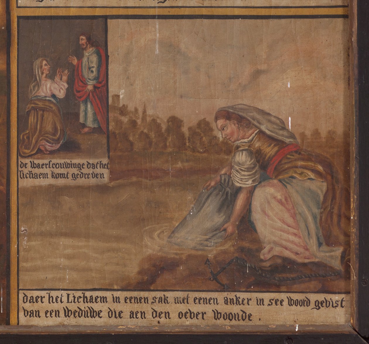 Maarke. Kápolna (Sint-Vincentiuskapel). belső. Festmény. Szent Vince mártírja. 19. század. Részlet. alkotó: Belgian School