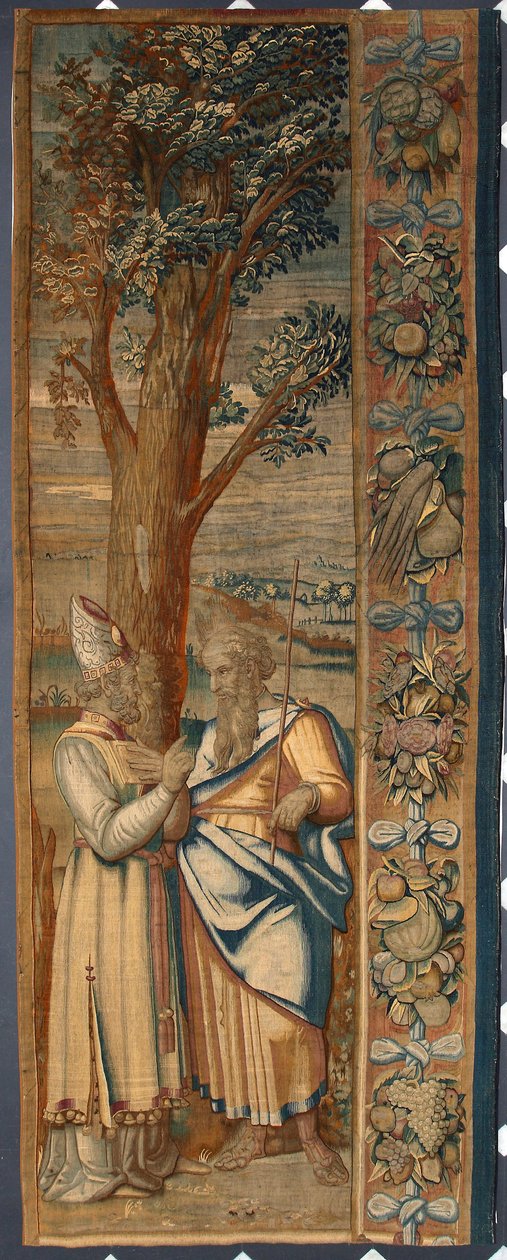 Moise et Jethro Dionys Martensz gobelinje Luca Cambiaso (1527-1584) kartonjai után, a brüsszeli manufaktúrában készült 1561-1564 Dim. 390x585,5 cm Génes, Musei di Strada Nuova alkotó: Belgian School