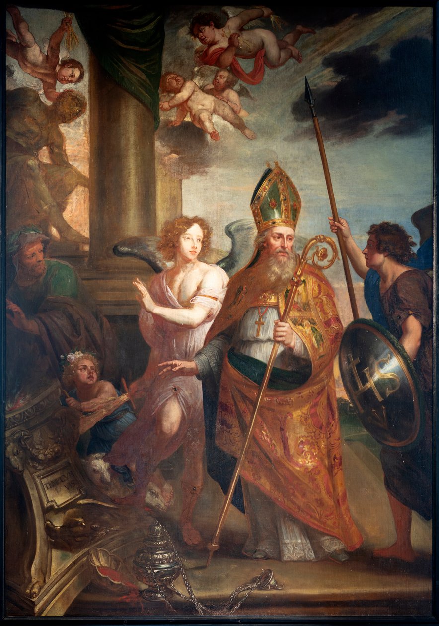 Plébániatemplom (Schelderode, Szent Márton plébániatemplom) (festmény) alkotó: Belgian School