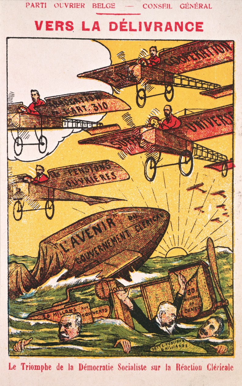 A Parti Ouvrier Belge-t (Belga Munkáspárt) hirdető plakát 1914 előtt alkotó: Belgian School