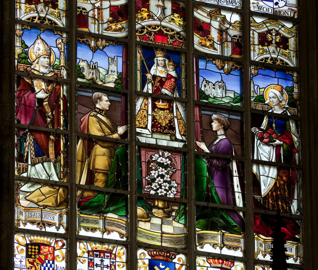 Ólomüveg ablak, Sablon Boldogasszony temploma alkotó: Belgian School
