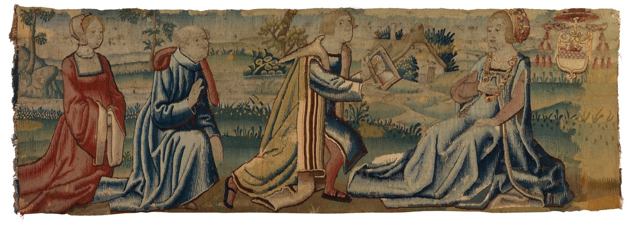 Tapestry, Proposal of Marriage by Proxy, from Belgium (wool) alkotó: Belgian School
