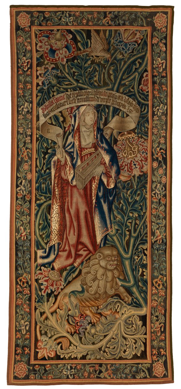 Gobelin, Sibylla Samla (az egyik a hat szibilla készletéből, amely 46.134-től 46.139-ig terjed), az úgynevezett „Rothamsted Tapestries”. Készült Flandriában, Tournaiban vagy Brüsszelben, 1530 körül (gyapjú) alkotó: Belgian School