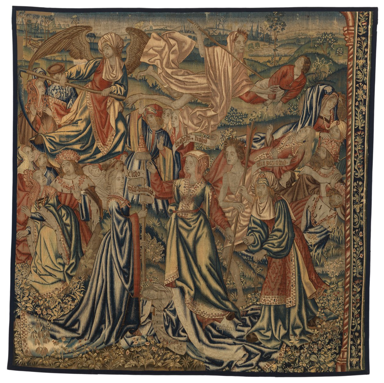 Tapestry, Triumph of Death over Chastity with the Three Fates, made in Brussels, Belgium, early 16th century (wool & silk) alkotó: Belgian School