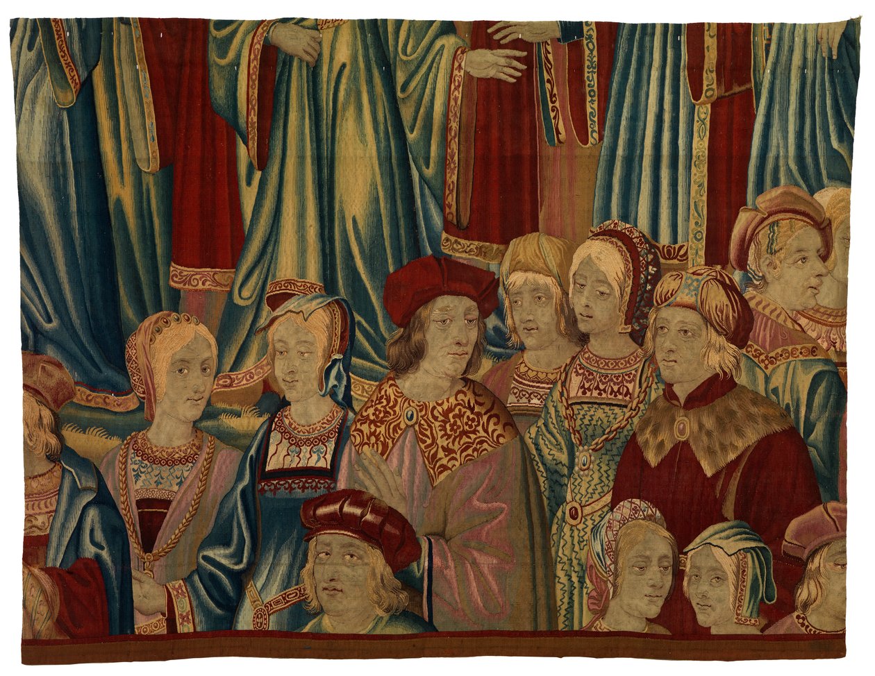 Gobelintöredék, Comtiers, készült Brüsszelben, Belgiumban, 1520 körül (gyapjú és selyem) alkotó: Belgian School