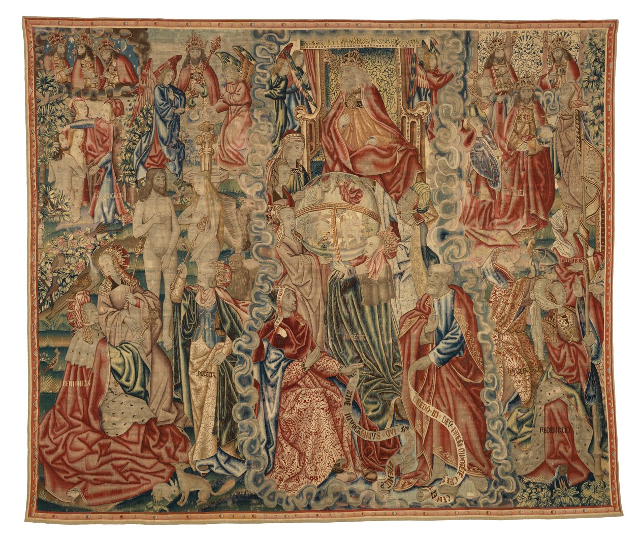 Tapestry, part of a Credo tapestry depicting The Creation of the World, made in Brussels, Belgium, c.1500-10 (wool) alkotó: Belgian School
