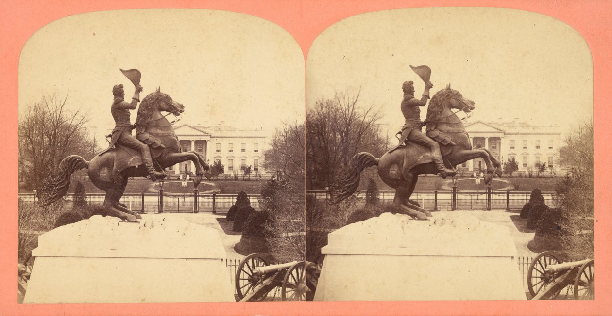 Andrew Jackson tábornok kolosszális bronz lovas szobra alkotó: Bell Brother