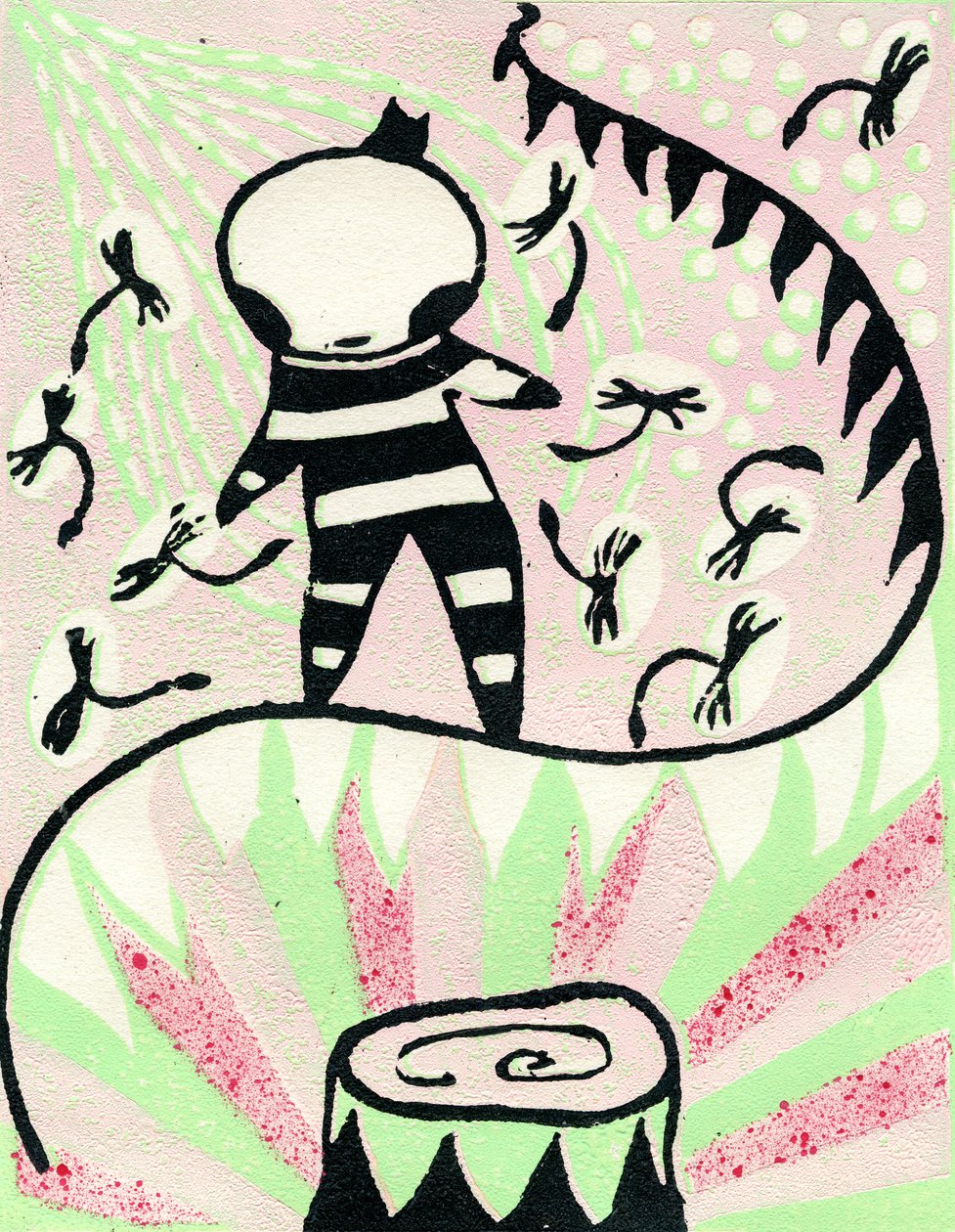 A Cirkuszban, 2010 (dombornyomat papíron) alkotó: Bella Larsson