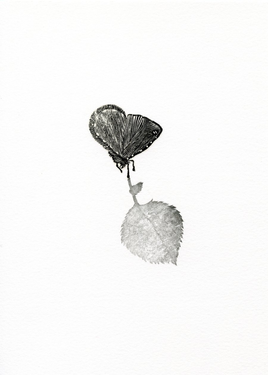 Suspense, 2014 (fametszet papírra) alkotó: Bella Larsson