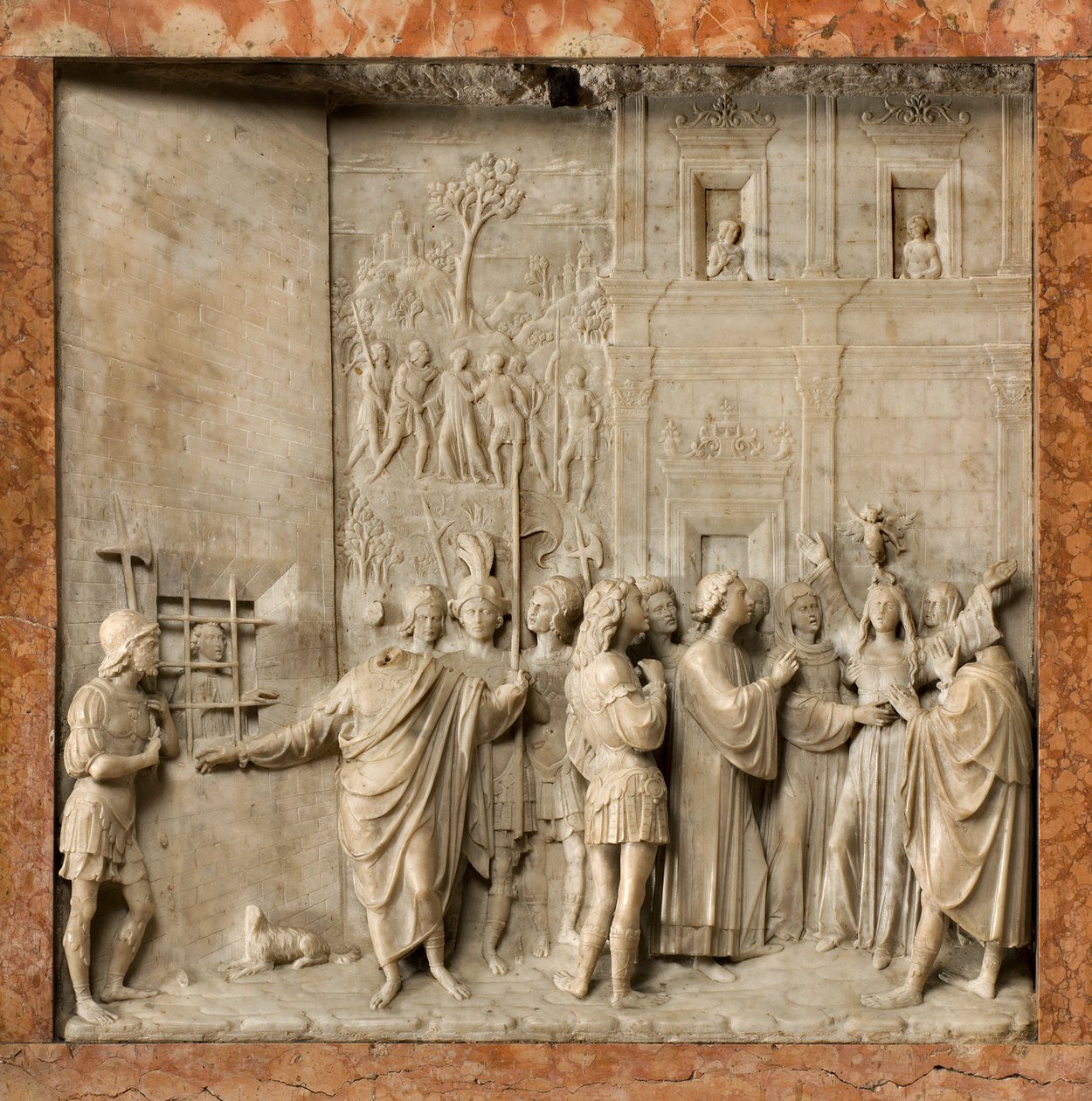 Kripta, Szent Marcellinus és Péter ördögűző bárkája, Benedict Briosco 1506-08, Szent Péter kiszabadítja a Démon Pálosát alkotó: Benedetto Briosco